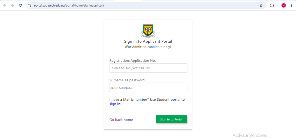 Guide On How To Apply For YABATECH POST UTME Form