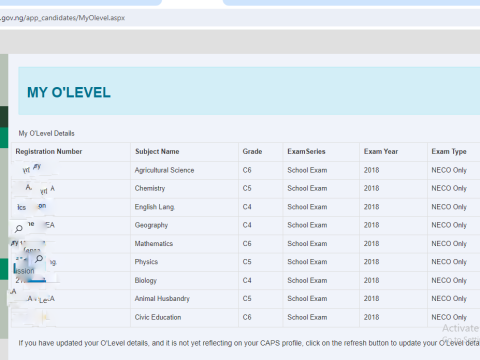 How To Check If Your O'level Result Has Been Uploaded To JAMB CAPS